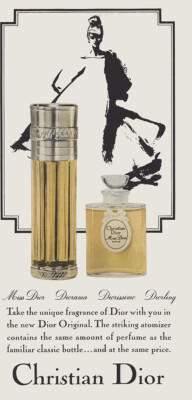 1966 Christian Dior Miss Dior: Unique Fragrance of Dior Vintage Print Ad