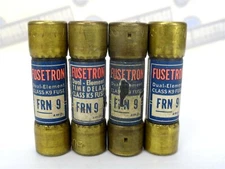 (Lot of 4) Bussman / FUSETRON FRN-9 Dual Element / Class K5, 250VAC (NEW)