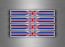 4x sticker decal car stripe england flag bike moto british united kingdom UK