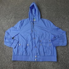 Tommy Hilfiger Jacket Womens Extra Large Blue Outdoor Windbreaker Rain Coat Y2K