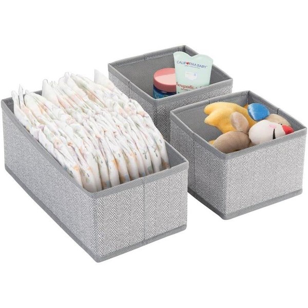 Aufbewahrungsbox Stoffkisten Organizer Mdesign 3Er Set 2 GrößEn Grau-image