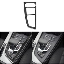 Auto only Gear Shift Panel Cover Trim Carbon Black For Audi A4 A5 2017-2019
