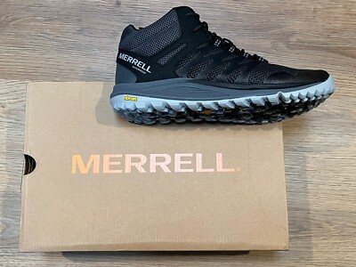 Merrell Nova 2  Mid Wp Black  Grey Hike Trail Shoes Boots Men 8