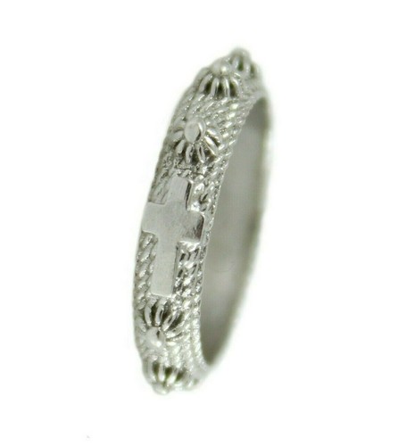 Anneau : Croix pattée de Templier avec dizainier - ARGENT - Terres