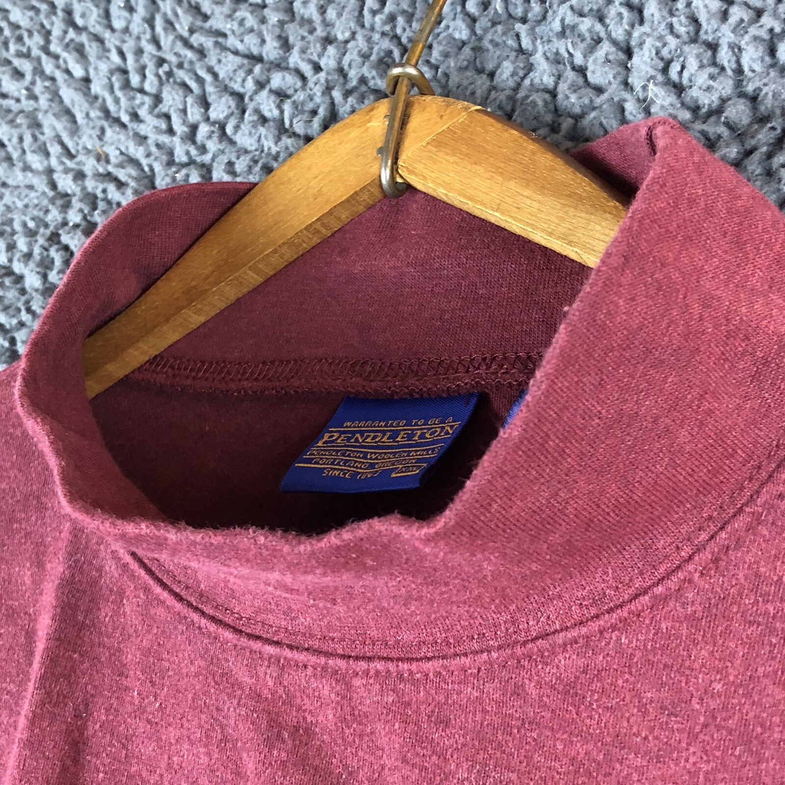 Pendleton Maroon Long Sleeve Turtle Neck Size XXL - image 4