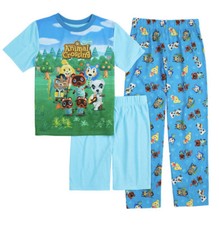 Boys NINTENDO ANIMAL CROSSING 3-Piece Pajama Set Size Small 6/7 NWT