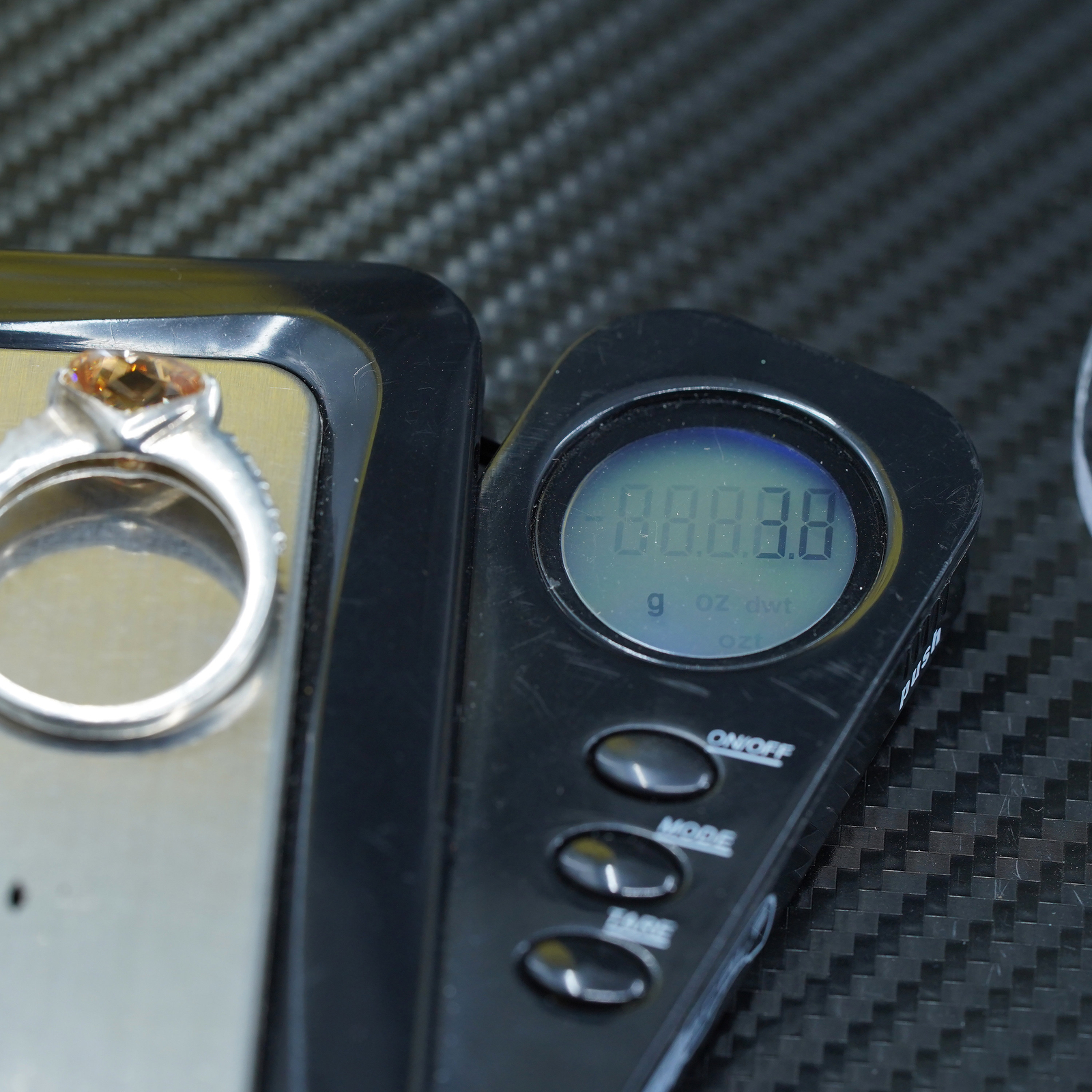 Size 8, sterling silver 925 stackable ring with s… - image 6