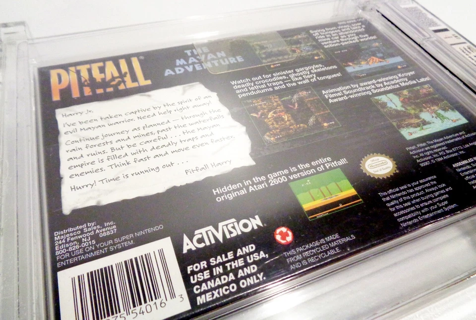 Pitfall: The Mayan Adventure Super Nintendo SNES New Sealed GRADED WATA 9.4 A+ - Image 4 of 4