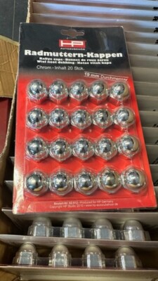 20x Rad-Caps Chrom 19mm Radschrauben Radmuttern Schutz Kappen Abdeckkappen 
