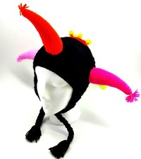Ski Snowboarding Knit Handmade Crochet Beanie Ski Hat Clown Harlequin