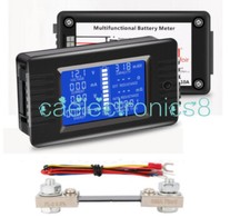 DC 200V 100A Voltmeter Ammeter Car Battery Tester Capacity Voltage Meter