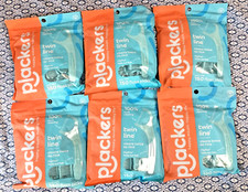  6 PLACKERS Twin-Line Dental Floss Flossers Cool Mint 150 Each Resealable Bag