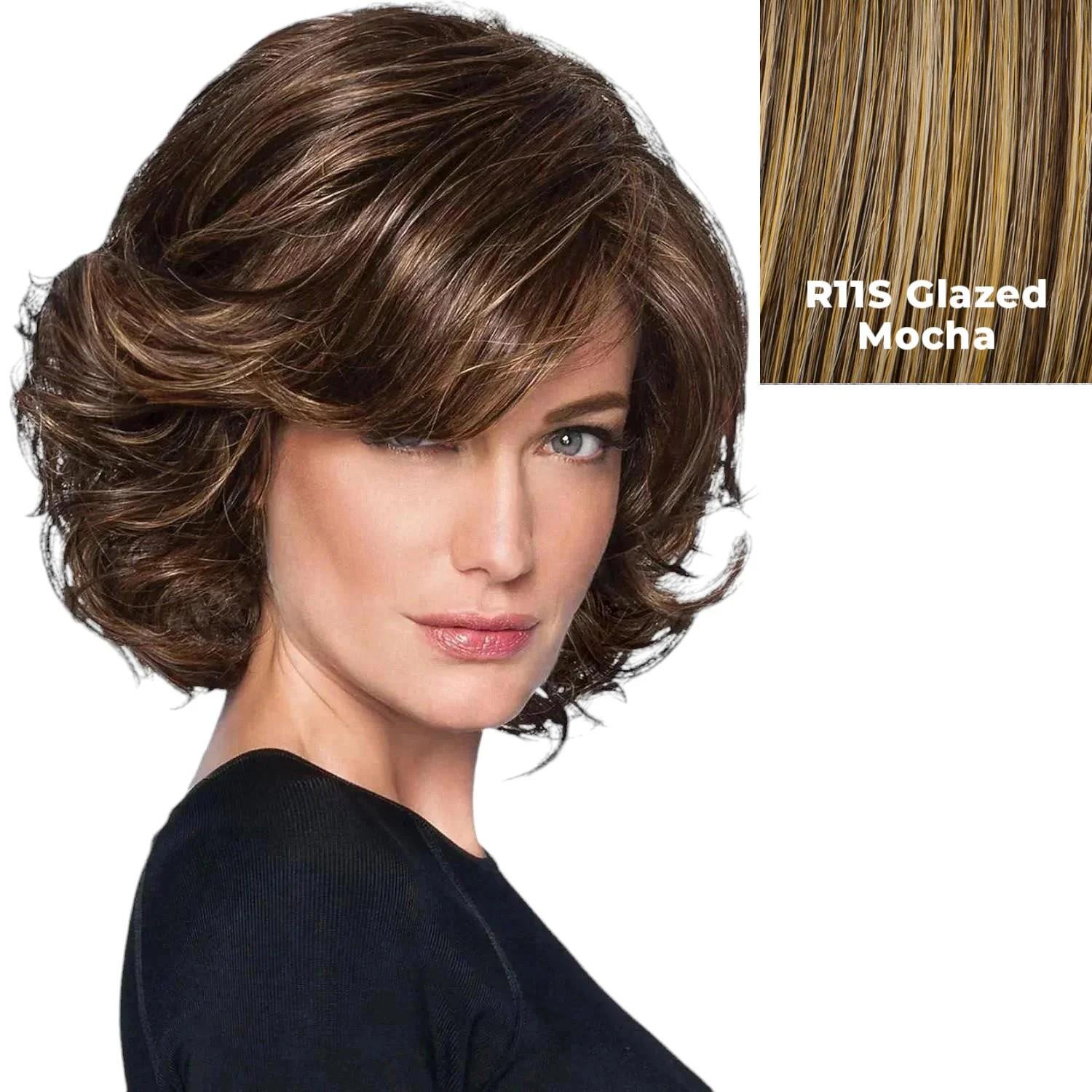 Прическа в современном стиле - парик R11S цвета Мокко с глазурью
