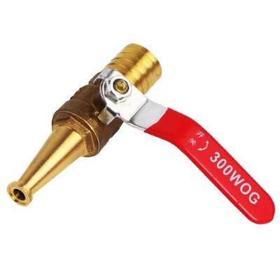 Brass Shut Off valves Water Hose Nozzle for Rinsing Floor/Irrigation/Car Wash