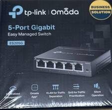 TP-link Omada 5-Port RJ45 Gigabit Switch, Easy Managed (ES205G) -NEW IN BOX