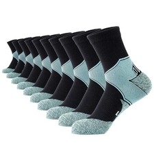 Crew Socks for for Men  Women, 5 Pairs Cushioned 9-11 Green 5 Pairs 