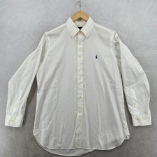 Ralph Lauren Mens Classic Fit Oxford Button Down Shirt White Size 16 32/33