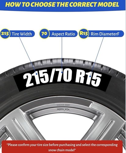 HKN-160 Auto-Fixing Snow Tire Chains Quick Fit 1-Min SUV Truck Traction Set 2 - Picture 3 of 14
