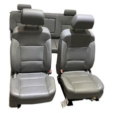 2015-2019 Gmc Sierra 2500 Front Rear Seat Bucketbench Grey Leather 4s3 Oem