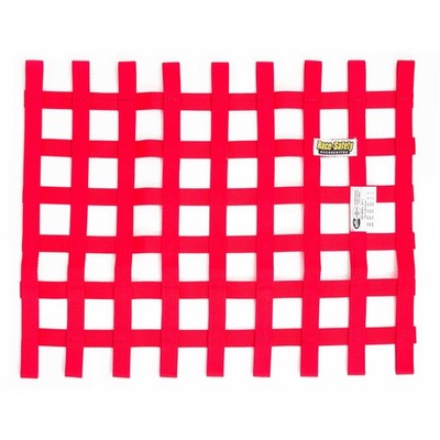 SFI Approved Window Net & Fitting Kit - Standard Rectangle - Red - Motorsport