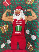 Blizzard Bay Do You Even Gift Ugly Christmas Sweater Santa Men's M Medium