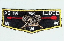 Ag-Im Lodge 156 Hiawathaland Council MI (SEWN) Flap YEL Bdr