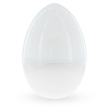 Huevo de Pascua gigante extra grande de plástico blanco dos tonos 12 pulgadas