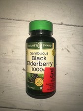 NT Sambucus Black Elderberry 1000mg Capsules 100ct --