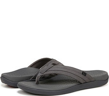 Vionic Men's Tide II Perforated Nubuck Suede Toe Post Sandals - All Size