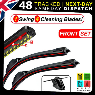 FOUR BLADES FRONT WINDSCREEN WIPER FOR SKODA Rapid 2013-2019 (24'' & 16'')