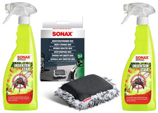 SONAX InsektenStar Set Insektenentferner 2x 750 ml + 1x Insektenschwamm Duo