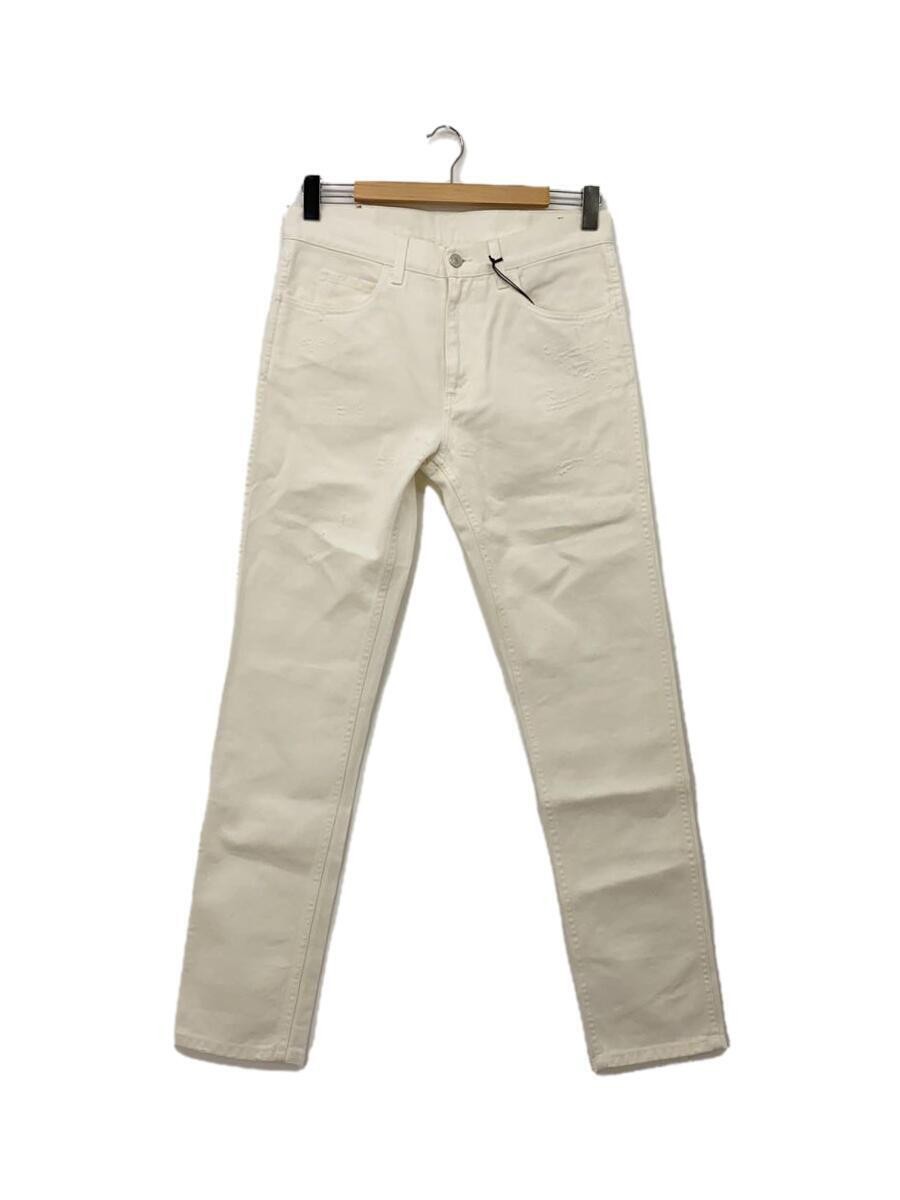 GUCCI Straight Fit Cotton Pants 32 White Solid 408636