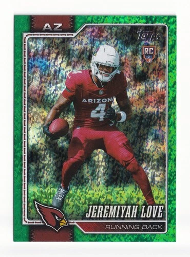 2026 Topps Football Jeremiyah Love RC (309) Green Sandglitter Holo Foil #29/99 !