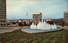 Fountain Century City Los Angeles California vintage postcard u462