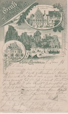 Sehr Schöne Litho-Karte Von G. Ulrichs Hotel und Pension Externsteine bei Horn
