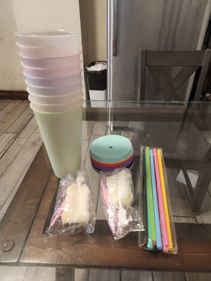 Color-changing Reusable Cold Cups 9 Cups 24 FL Oz Each