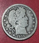 1915D US Barber SILVER Quarter "Philadelphia" Mint! VG! Old US Coin!