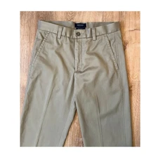 Dockers Mens Flat Front D1 Slim Fit Chino Pants 30x30 Tan Trousers Workwear