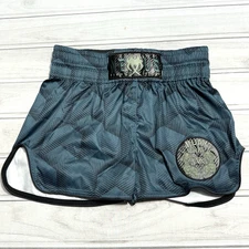 Fairtex Fight Gear Shorts Large Blue Muay Thai Boxing 3" Inseam MMA Martial Arts