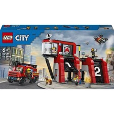 Fire Station with Fire Truck