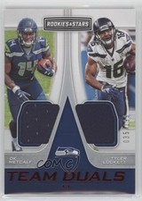 2019 Panini Rookies & Stars Team Duals /199 DK Metcalf Tyler Lockett #TD-DT pm6