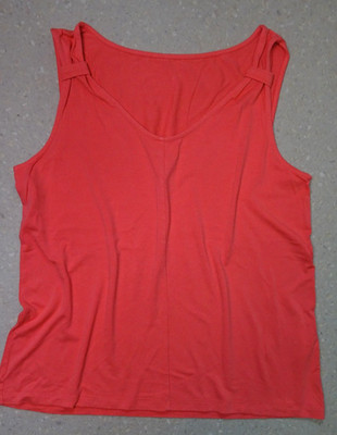Street One Top Damen Shirt geschätzt Gr.40 Hummer Ärmellos U-Ausschnitt