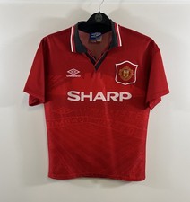 Manchester United Home Football Shirt 1994/96 Adults Small Umbro B591