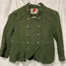 Giacca Free People cotone spandex verde oliva look militare S/P