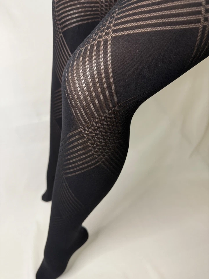 SKLV Damen Strumpfhose 300D Blanche Schwarz gemustert S/M & L/XL Neu - Bild 4 von 4