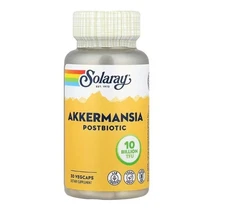 Solaray, Akkermansia Postbiotic, 10 Billion TFU, 30 VegCaps