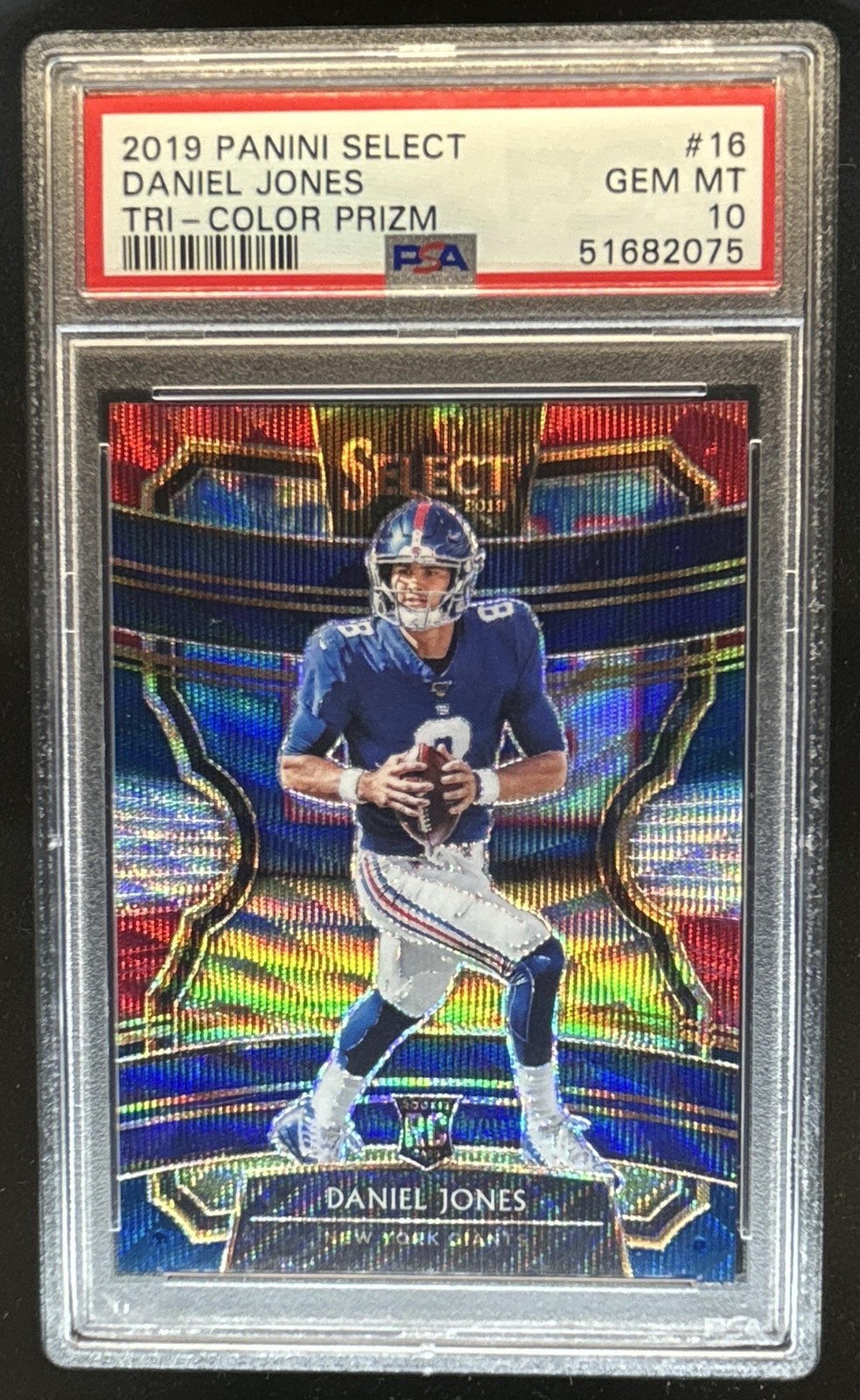 Daniel Jones Panini Select #16 Tri Color
