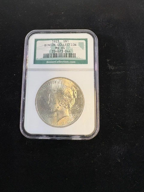 MS 64 Graded 1923 Year NGC Certified Peace Dollars (1921-1935) for