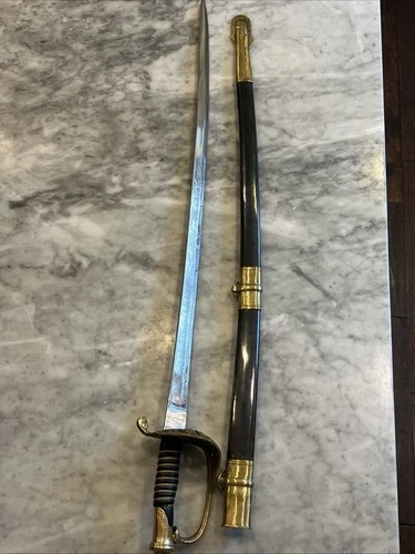 Civil War - U.S. CAVALRY OFFICER'S Staff & Field Sword & Scabbard