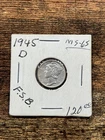 1945-D FSB MERCURY DIME, sharp strike, PLUS 26 other silver dimes 1914-1964